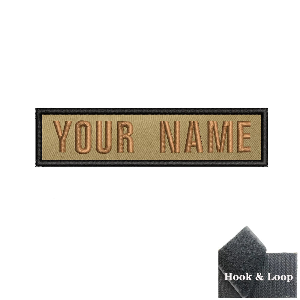 1PC 10cmX2.5cm Custom Personalized Name number Patch Stripes Badge tags chevrons Armband Iron On Or Hook Loop embroidered