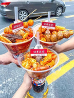 50pcs Disposable Hot Pot Cups Fried Chicken Fruit Creative Cup Holder Bowl Drink Cup Packaging Takeout Disposable Milk Tea Cups