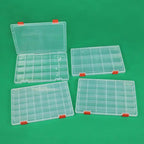 15/24/36/48 Grids Clear Box Thickened Transparent Plastic Jewelry Elastic Band Storage Box Display Organizer Tool Storage Case