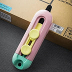 Portable Magnetic Utility Knife Mini Box Opener Letter Cutter Paper Cutting Tool Safety Retractable School Office Stationery