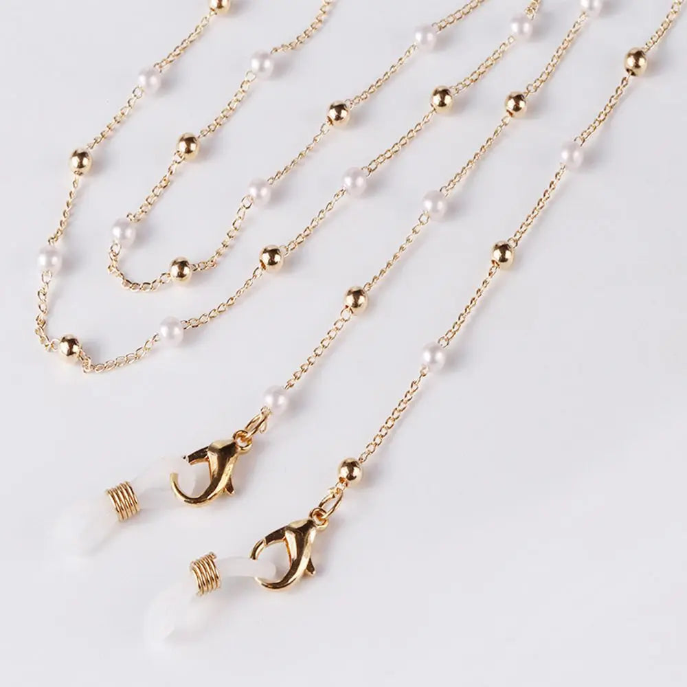 Fashion Pearl Sunglasses Chain Wearing Neck Holding Beaded Lanyard Cord Masks Sunglass Reading Glasses Chain Eyewear Accessories