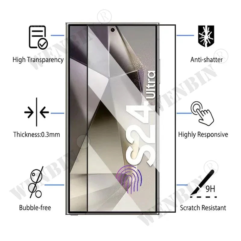 3 Pcs Tempered Glass For Samsung Galaxy S26 S25 S24 S23 S22 Ultra Plus FE A57 A56 A36 A17 Screen Protector Full Protective Glass
