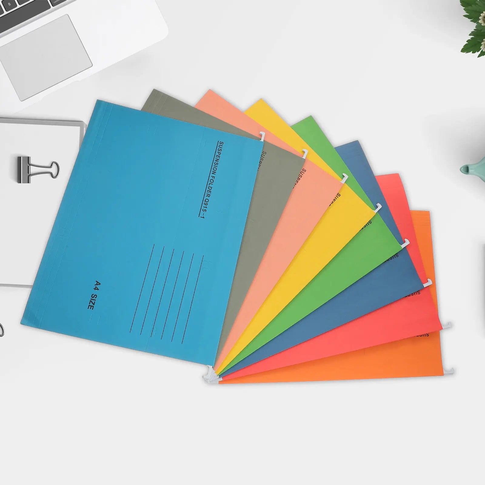 8Pcs Thick Paper Suspension File Folder A4 Size Hanging Document Holder Organizer Office Supplies Financial Records Home