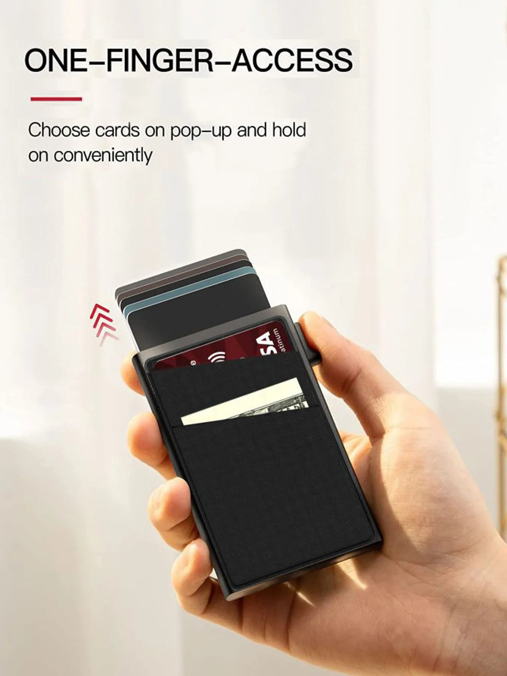 Anti-theft Cards Protectors Card Holder Minimalist Smart Wallet RFID Protection Aluminum Metal Box Cardholder Case Porte Carte