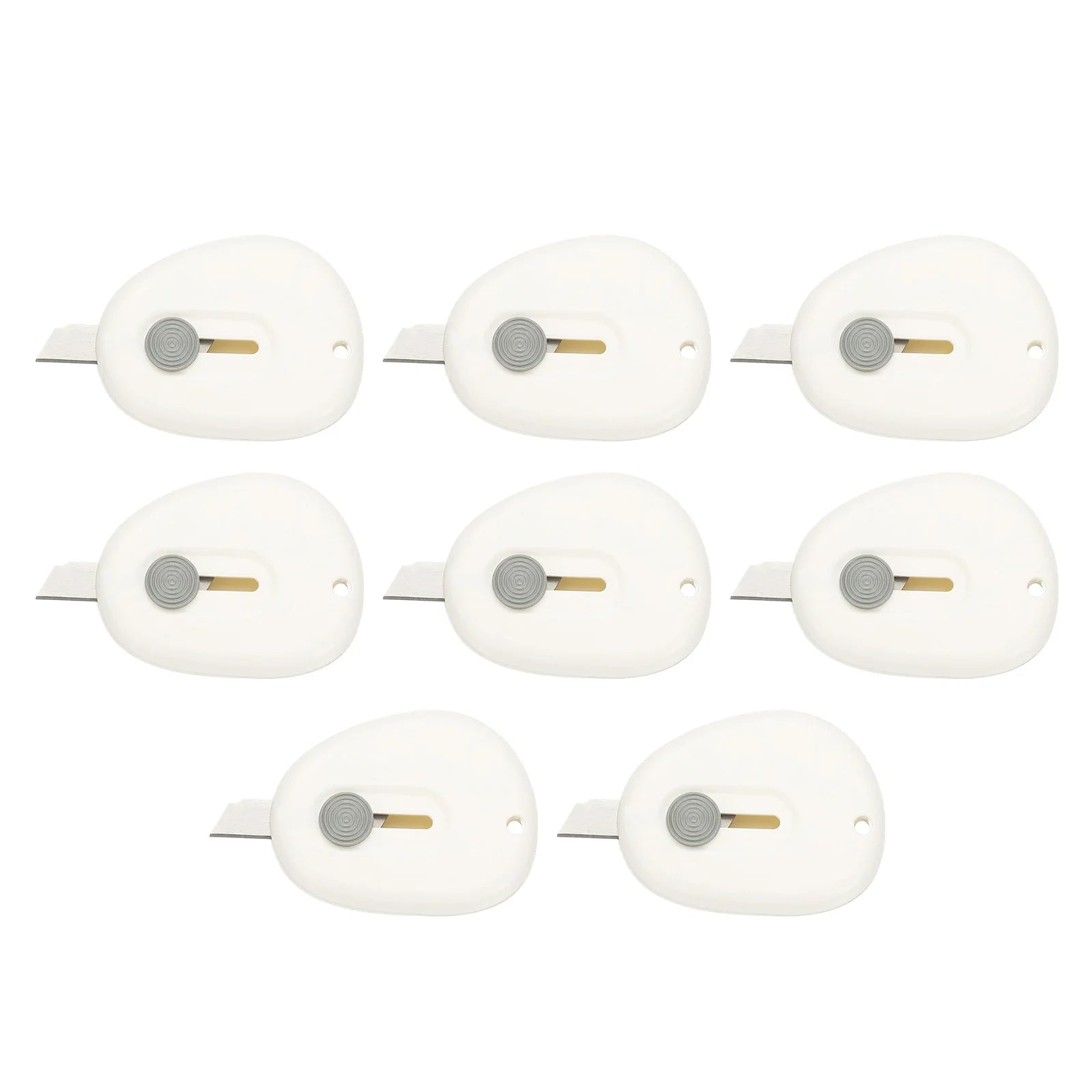 4/8Pcs Mini Box Cutters Retractable Small Utility Knife Portable Cute Letter Envelope Opener with Keychain Hole Office Supplies