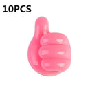 Silicone Thumb Wall Hook Cable Management Wire USB Organizer Clips Wall Hooks Hanger Storage Holder For Kitchen Bathroom Home