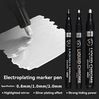1-6pcs Chrome Pen Marker Mirror Waterproof DIY Reflective Paint Repair for Rock Ceramic Glass Metallic Gold/Silver 0.8/1/2mm Nib