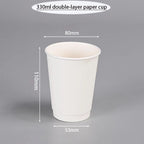 1000pcs 9oz 250ml double wall coffee cups, insulated double wall paper cups, company logo personalized customization wholesale