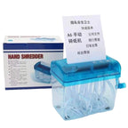 Paper Shredder Documents Paper Cutting Tool A6 Paper Mini Hand Crank Shredder Portable For Receipts Bills Portrait Home Office