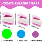 3pcs Circle Paper cutter for crafts Hole Punches Tool Set 3/8 5/8 1 inch 25 16 9mm Paper Crafts Shapes for cardmaking scrapbook