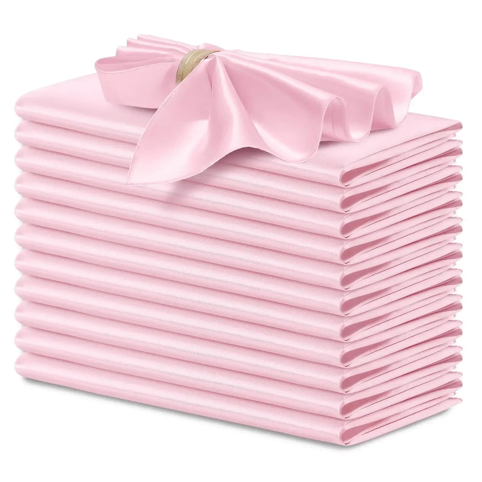 12 Pack Satin Cloth Napkins, 30x30cm Silky Wedding Napkins Cloth, Luxury Dining Table Cloth Napkins for Birthday Holiday Party