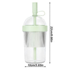Reusable Coffee Cups with Lids 17oz Tumbler with Straw Tea Mug with Straw for Women Men Travelers Students Home Office Gym