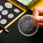 22pcs Roundness Ruler Set Geometric Ruler Mathematical Roulette Drawing Tools Learning Painting Puzzle Toys Art Tool
