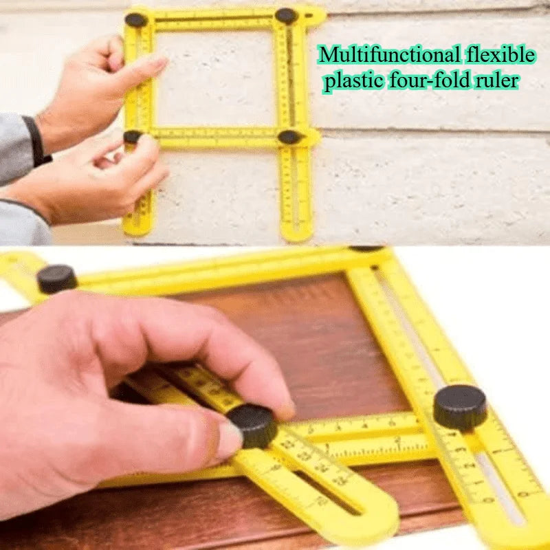 1pcs Flexible 4-Fold Ruler Portable Precision Measuring Tool for Woodworking Construction DIY Gift
