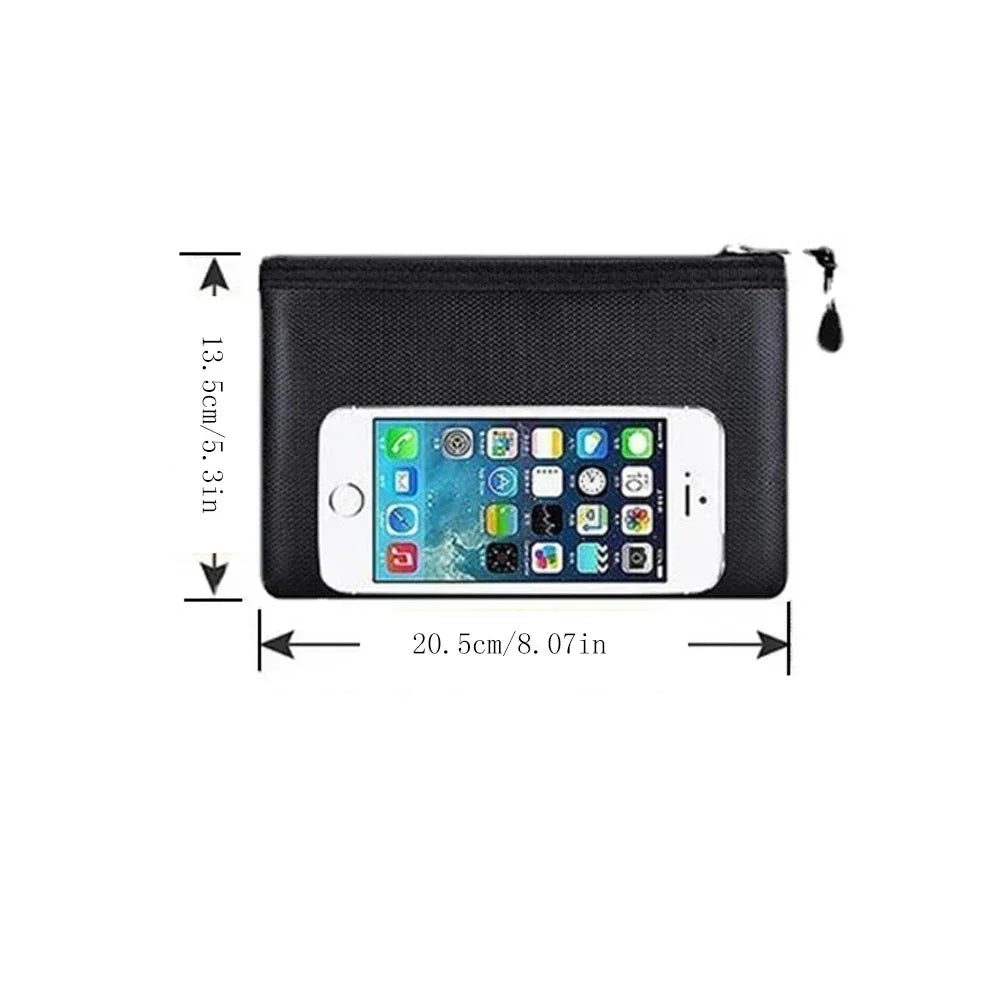 Fireproof Money Bag Flame Resistant Waterproof Document File Pouch Cash Bank Deposit Safe Storage With Pockets Zippers