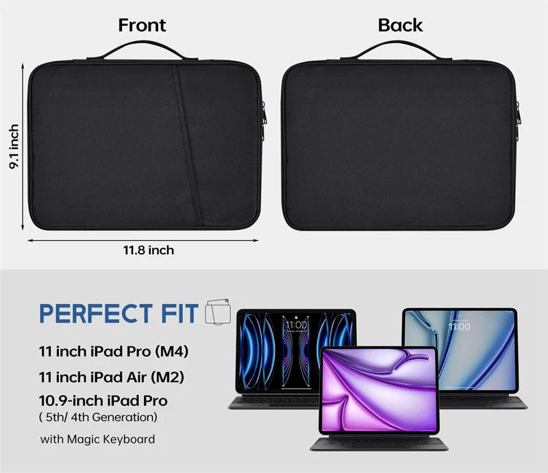 Waterproof Shockproof Handle Bag Laptop Sleeve Case for Macbook Air 11 12 13 13.6 Inch M4 M3 M2 Chip Mac Book Cover Accessories