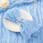 12 PCS Gauze Table Napkins 20x20 Inch Soft Cheesecloth Wrinkled Dinner Napkins for Weddings Party Reception Anniversary