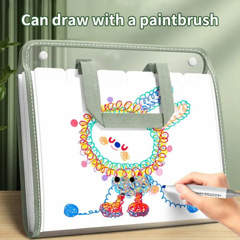 A4 Portable Accordion File Organizer, 13 Pocket Expanding Document Folder for Business School Office Student Supplies