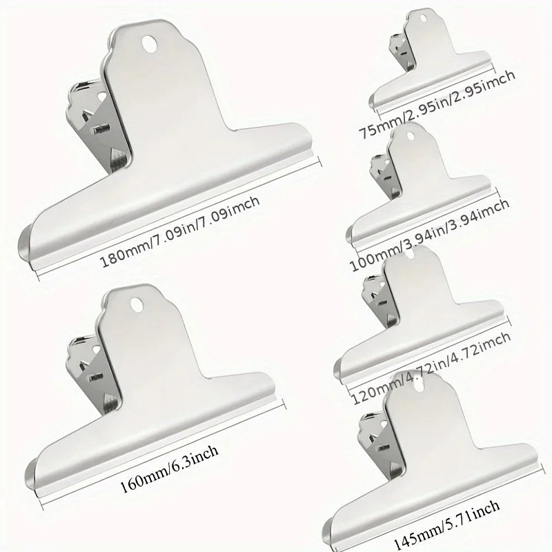 3pcs Durable Metal Folders | Home Office Desk Clips, School Supplies Sturdy