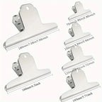 3pcs Durable Metal Folders | Home Office Desk Clips, School Supplies Sturdy