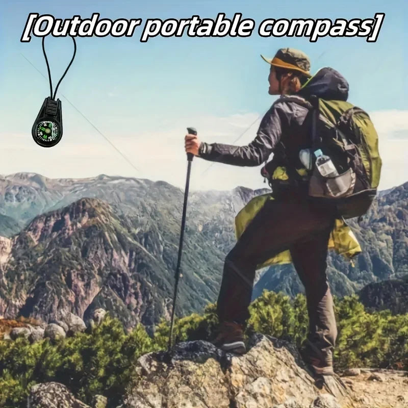 3pcs Portable Mini Compasses Outdoor Survival Tools Hiking Camping Travel Accessories Hanging Compasses