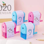 1-2 pcs Cute Unicorn/Dolphin Mechanical Sharpener For Pencil School Office Supplies Creative Stationery Back To School