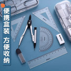 M&G Stainless Steel Compass Set - Geometry Math Tools with Rubber Ruler Carpenter Student Cartography Drawing School Supplies