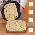 Air Fryer Disposable Paper Liners 23cm Square Perforated Parchment Paper Non-stick Greaseproof Paper for 7-12L Airfryer Steamer