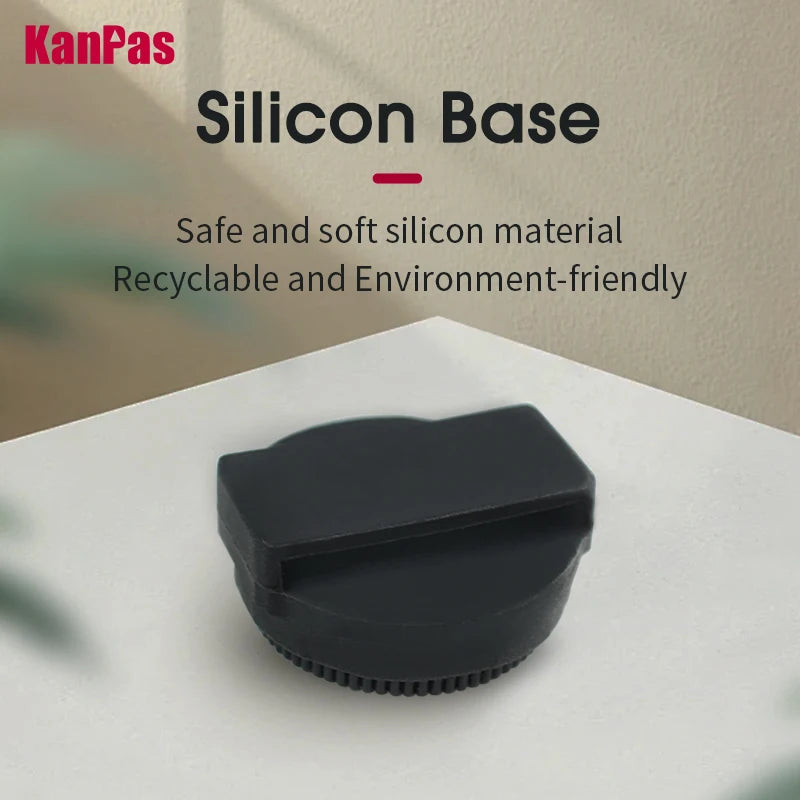 KanPas Mini Buttoncompass with Turnable Bezel/Watchband Compass /Powerful Luminous Compass/Silicone Base A-18-LH