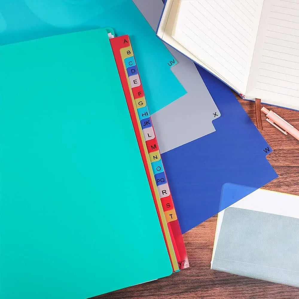 10/21 PCS Binder Dividers, Number 1-10, Letter A-YZ Label Notebook Dividers, Suitable for 2/3/4/11 Ring Binders.