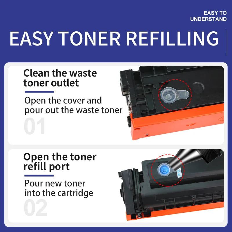 1pc Compatible 416A W2040A W2041A W2042A Toner Cartridge for HP Laserjet Pro M454 M454dw MFP M479 M479dw M479fdw with Chip