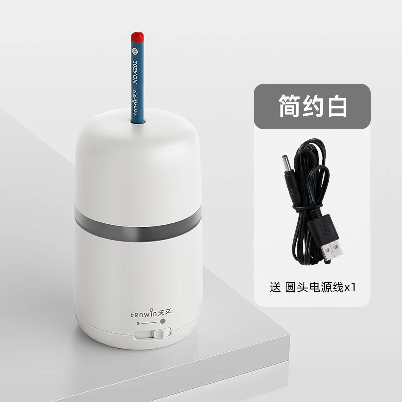 Tenwin Electric pencil sharpener Fully automatic pencil sharpener for 6-8mm pencil Student stationery supplies