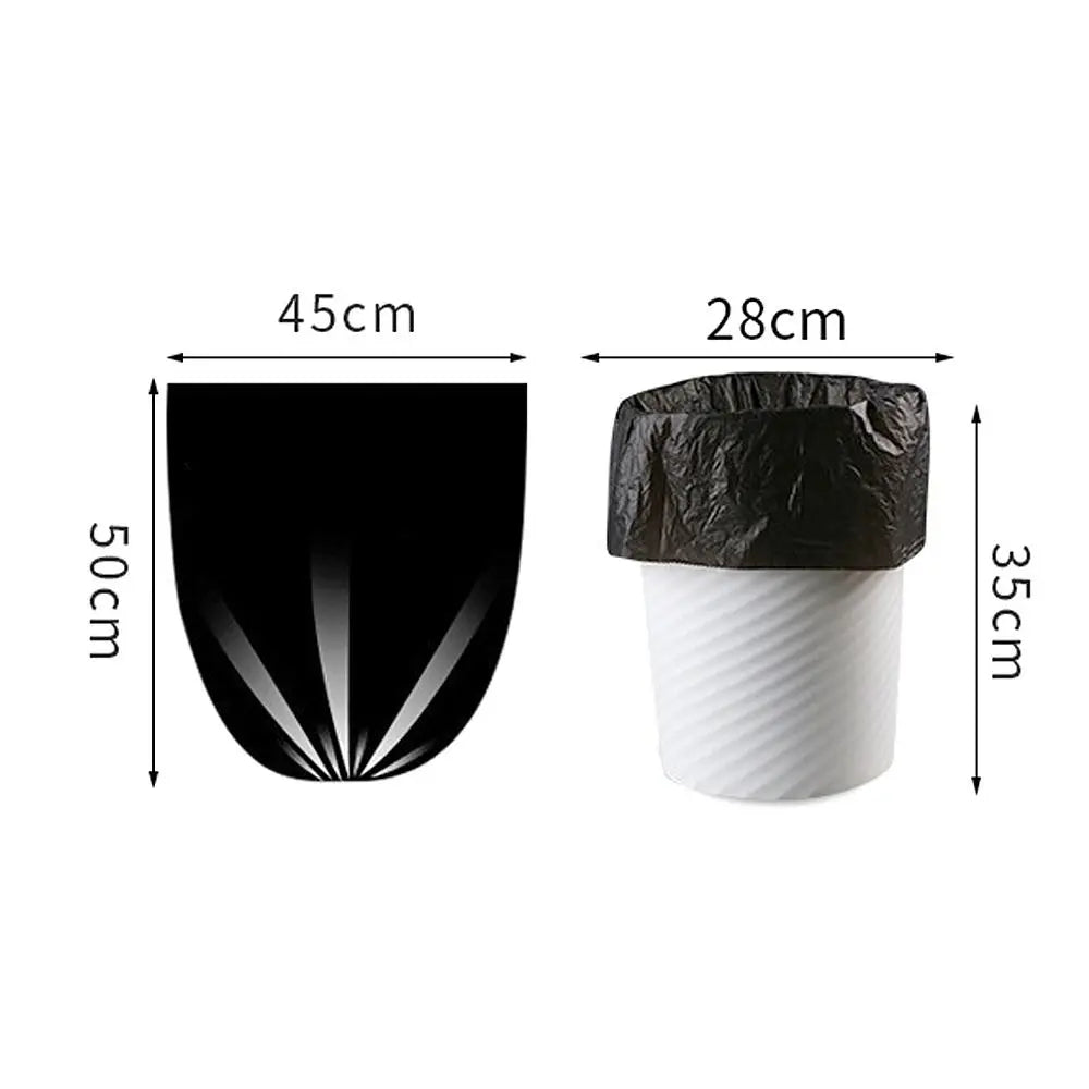 1 Rolls 13Bags/Roll Disposable Garbage Bag Trash Can Bin Points Off Rubbish Bag Black 40x50cm Plastic Bags Bathroom Kitchen