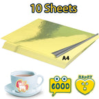 A4 Glossy Matte Printable Vinyl Sticker Paper 10 Sheets Self-adhesive Copy Paper for Inkjet Printer DIY Crafts Waterproof Paper