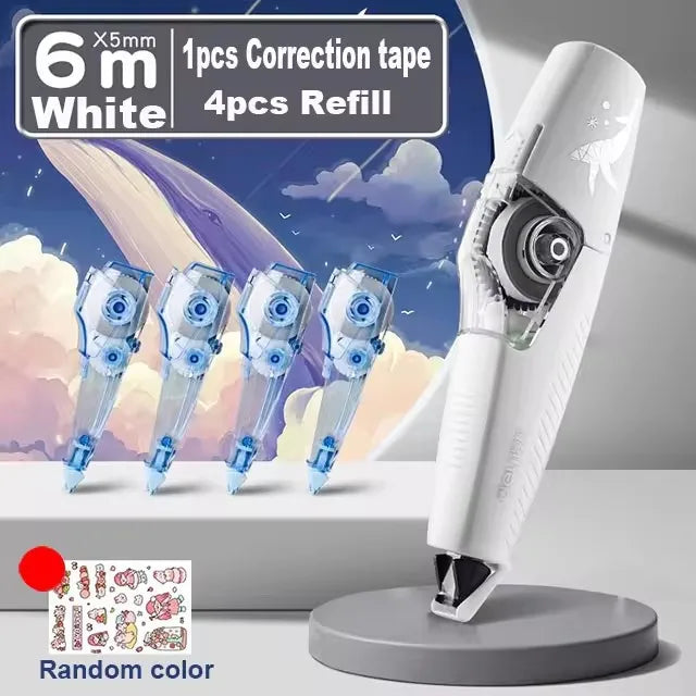 5mm*6m Kawaii Portable Correction Tape Stationery for Kids Student Writing Error School Replaceable Core Refill Corrector