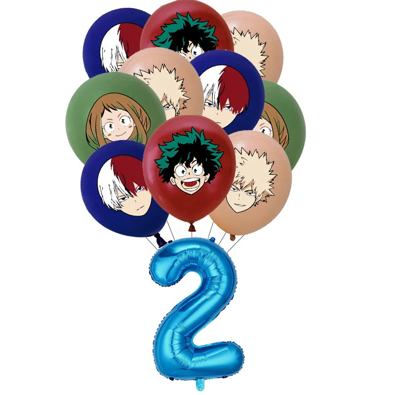 My Hero Academy Birthday Party Decoration Disposable Tableware Cup Tablecloth Balloon Backdrop Cake Topper Baby Shower Supplies