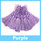 100pcs/Pack 13cm Tassel Silk Fringe Silky Floss Bookmark Tassels Mini Tassels for DIY Craft Jewelry Making Souvenir Bookmarks