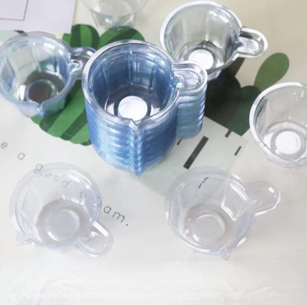 100/50/10Pcs 40ML Plastic Disposable Cups Dispenser Silicone Resin Mold Kit For DIY Epoxy Resin Jewelry Making Tools Accessories