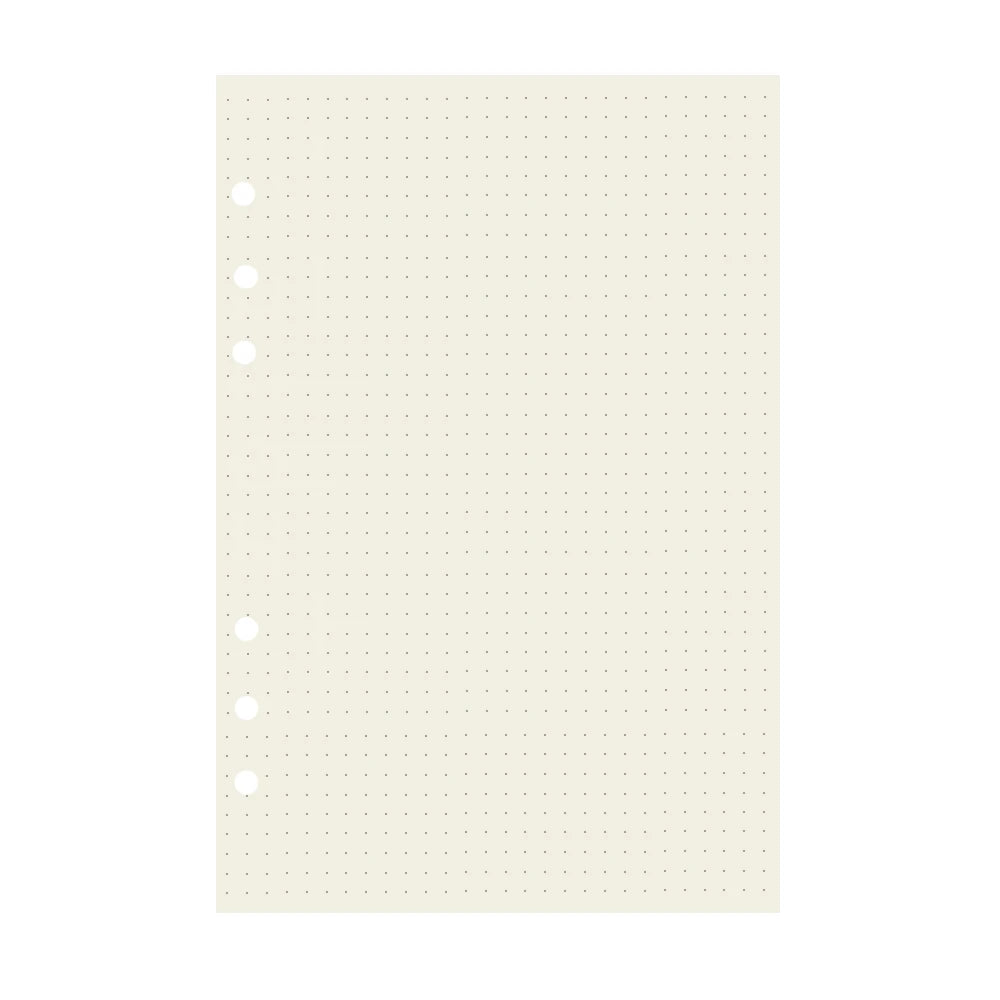 6-Hole A5 A6 A7 Notebook Refill 45 Sheets Lined Blank Dotted Grid Dowling Paper for Binder Journal Planner