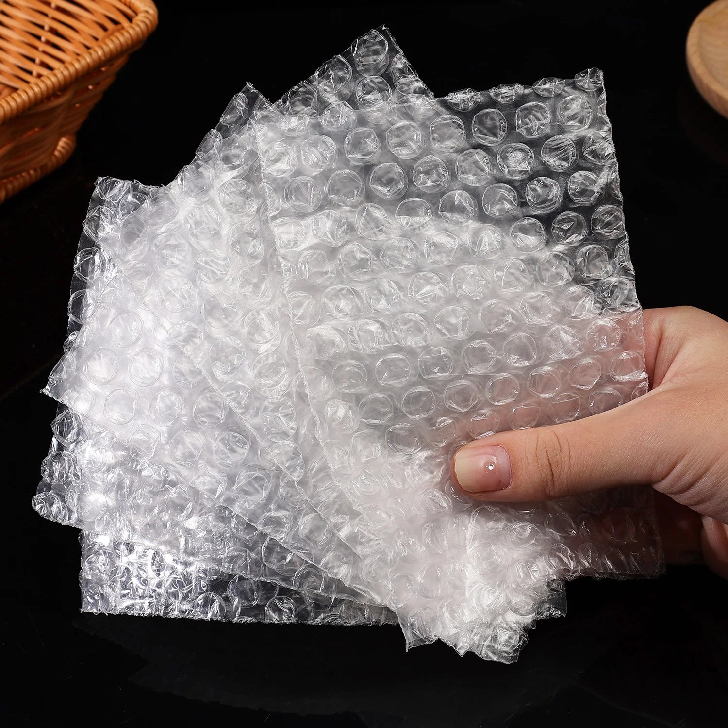 20/60/100PCS Bubble Cushion Wrap Bags Bulk Transparent Double Wall Bubble Wrap Pouches Shockproof Clear Shipping Packing Bags