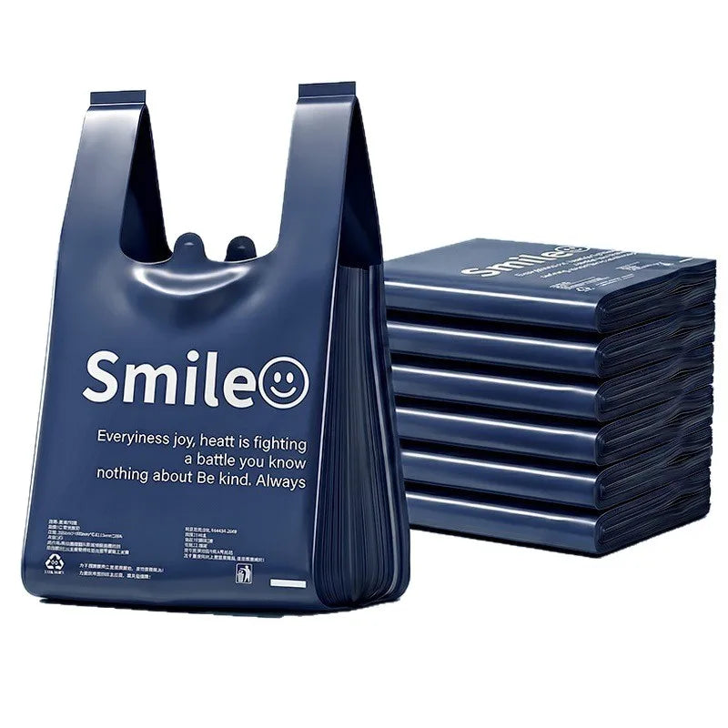 Disposable Trash Garbage Bags 20L Capacity Household Rubbish Bin Liners 50pcs Thickened Leakproof Waste Bags for Kitchen Home