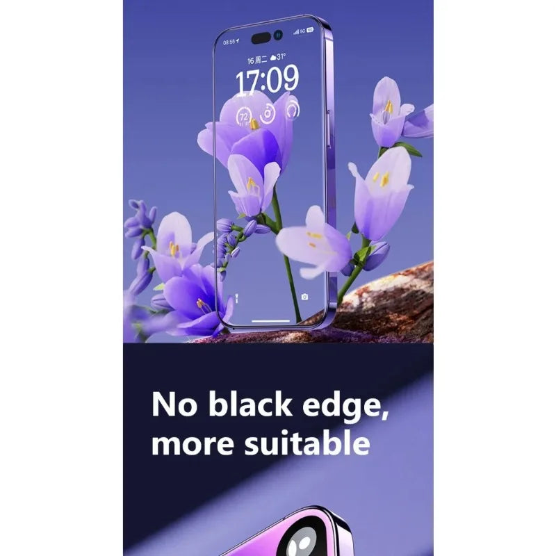 1Pcs iPhone 15 14 13 12 11 16 17 Pro Max X XS Max XR 8 7 Plus 16e 17Air 14 15 16 Plus Tempered Glass Screen Protector Film