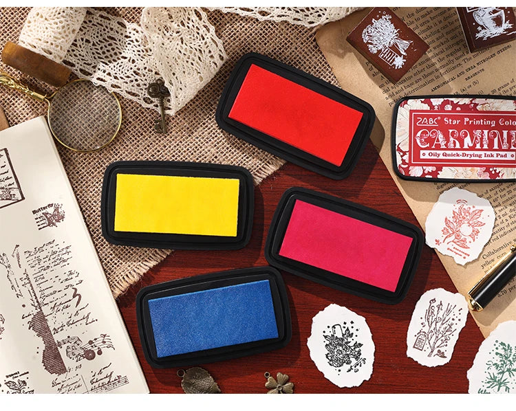 Multicolor Self-Inking Stamp Ink Pad for Planners Art Scrapbooking Student School Supplies Colorful Stationery Accessories