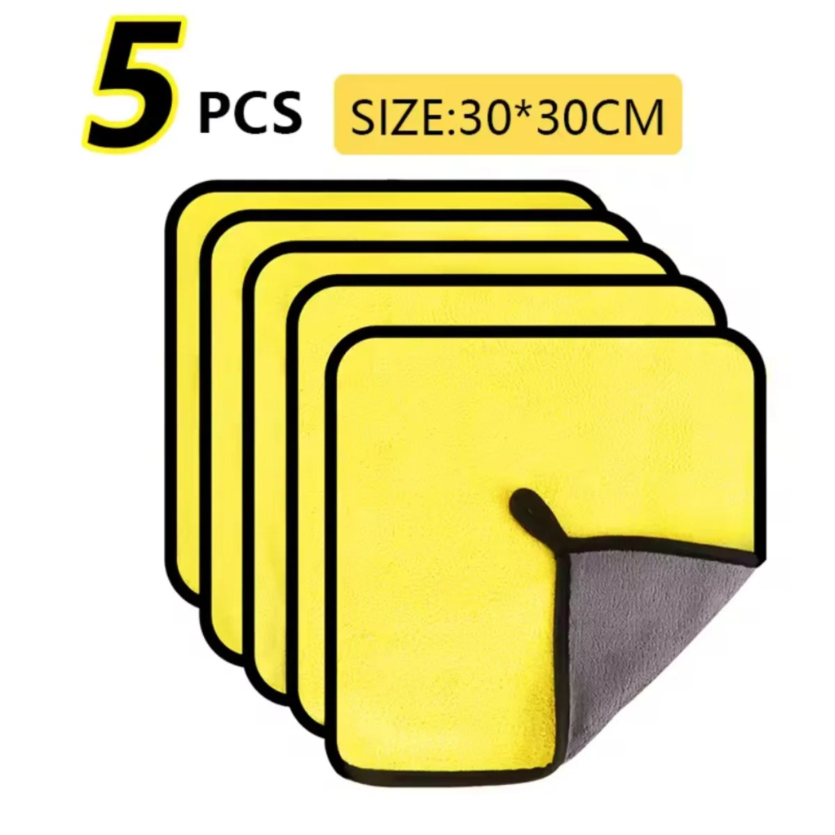 3-30PCS Car Nano Ultra Fiber Cloth Towel Microfiber Car Wash Towel Coral Fleece Towel Car Care Clean Cloth for Car Home Living