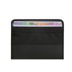 Accordion File Organizer with Safe Zipper, 13 Pocket Expanding File Folder with Front Pencil Pouch, School Office Supplies