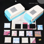 Extra Large 3.8*3.8cm Square Stamps and 3.8*3.2cm Rectangular Stamps DIY Handmade Punch Tool Effortless Stamp Embossing Machine