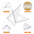 Eagle 4PCS Ruler Set Drawing Ruler Measurement Geometry Triangle Ruler Straightedge Protractor School&Office Stationery