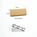 6*2/6.5*2.5 Custom Wooden Name Tag Badges  Personalized Engraved Identification with Pin or Magnetic Backing Plates for Business