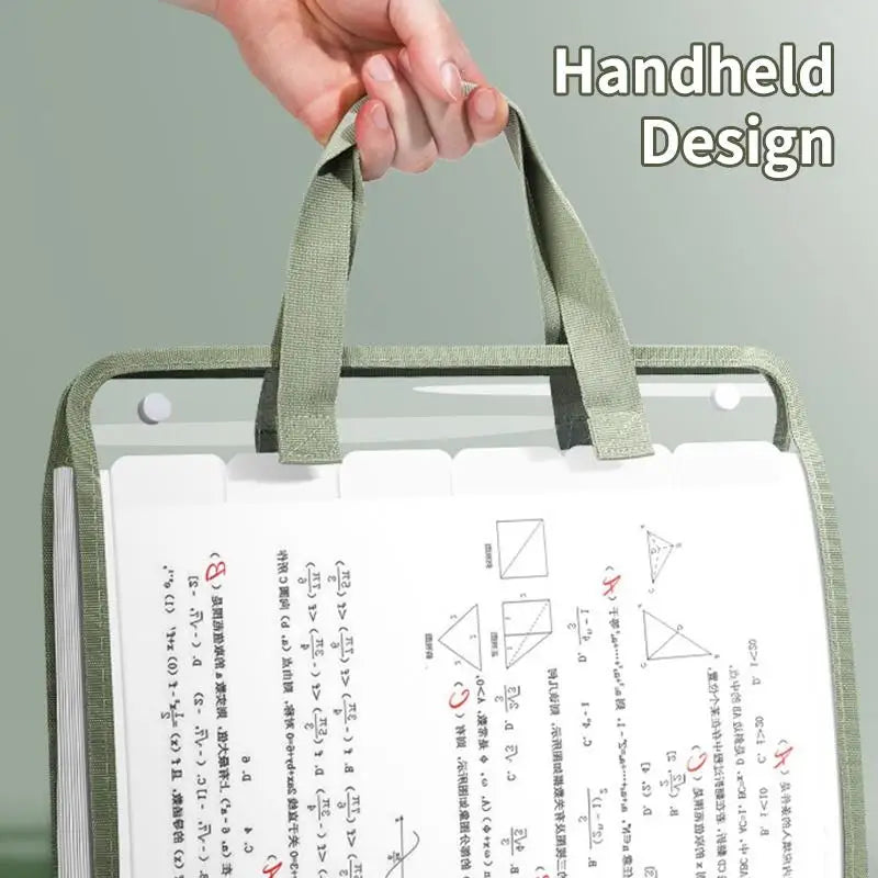 A4 Portable Accordion File Organizer, 13 Pocket Expanding Document Folder for Business School Office Student Supplies