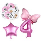 Pink Dog Paw Birthday Party Decor Disposable Tableware Gift Bag Backdrop Cake Topper Banner Plate for Kid Girl Party Supplie Set